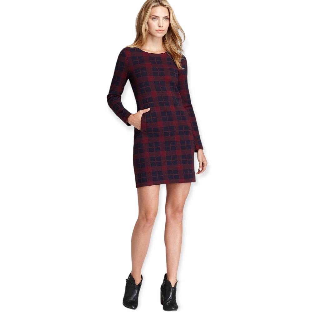 Marc by Marc Jacobs Maya plaid dress ink blue sz. XS
